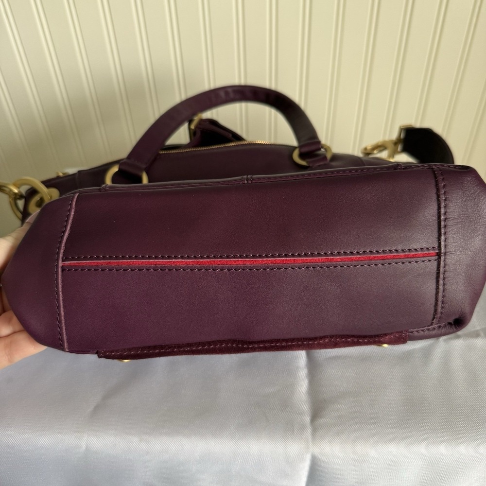 Hammitt Los Angeles Daniel Medium Purple Gold Leather Crossbody Bag Purse EUC - Picture 3 of 16